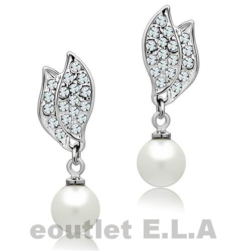 30x10mm SWAROVSKI PEARL n CRYSTAL EARRINGS